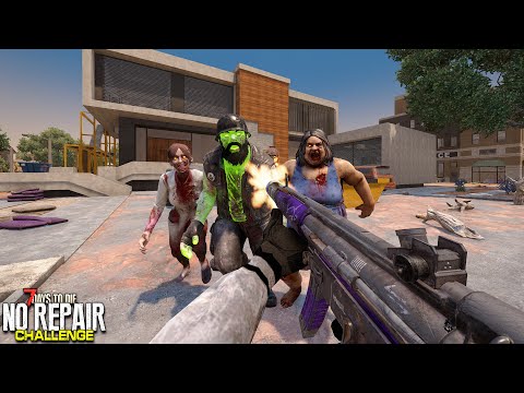 The Infested Zombie Mansion! | 7 Days to Die - NO REPAIR CHALLENGE (Ep 41)