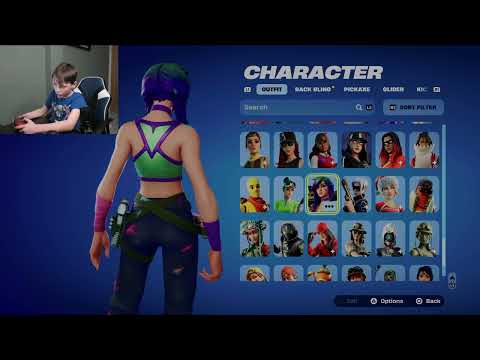 8-Year-Old Jesse Gamer Shows Off His Rare OG Fortnite Locker #fortnite