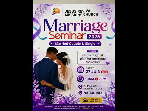 Mariage Seminar June 27th 2026