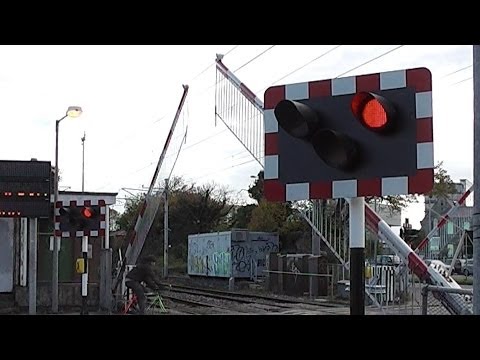 Level Crossing at Merrion Gates, Dublin - Dart Train number 8613
