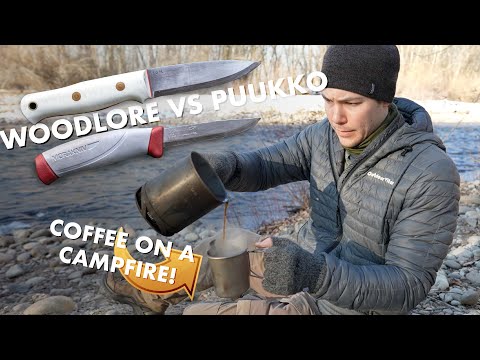 Woodlore VS. Puukko Knife | Bushcraft Coffee and Spoon Carving