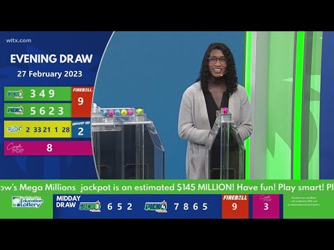 Evening SC wining lottery numbers for February 27, 2023