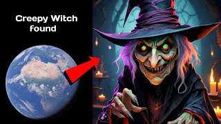 OMG 😱😳 Giant witch 🧹 sculpture found on google earth #googlemaps #googlestreetview