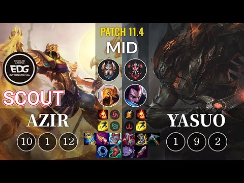 EDG Scout Azir vs Yasuo Mid - KR Patch 11.4