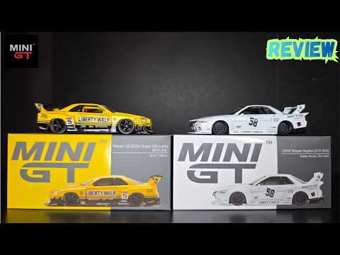 Feature Image thumbnail for the video blog Mini GT - LBWK Nissan Skyline GTR R32 Kaido Works & LB-ER34  Silhouette - REVIEW by  booster_diecast