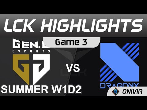 GEN vs DRX Highlights Game 3 LCK Summer Season 2021 W1D2 Gen G vs DragonX by Onivia