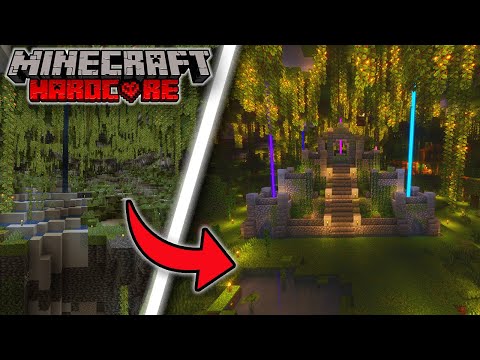 I Transformed a LUSH CAVE into an UNDERGROUND JUNGLE in Hardcore Minecraft