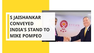 S Jaishankar conveys India&#39;s stand on Kashmir talks to Mike Pompeo