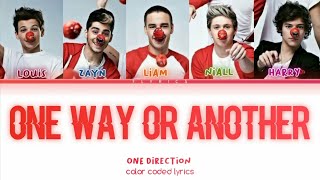 One direction - One Way Or Another (Teenage Kicks) (Color Coded Lyrics)