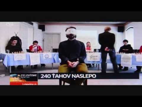 Veľmajster Ján Markoš - simultánna hra naslepo 2013