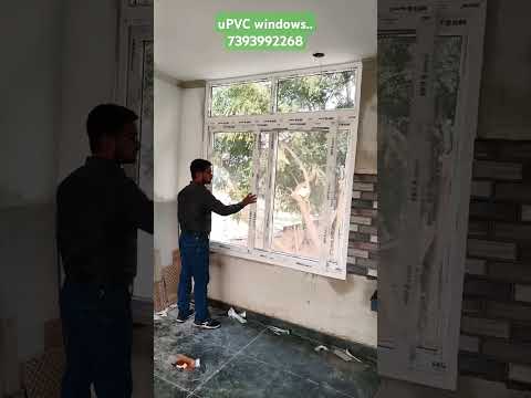 White rectangular upvc windows frame
