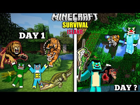 Twikay Gamer - Oggy Jack Survived 100 DAYS On A Wild Animal Jungle Island in Minecraft..