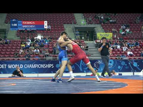 1/4 GR - 65 kg: A. TOESMAGI (HUN) v. I. BABOCHIEV (RUS)