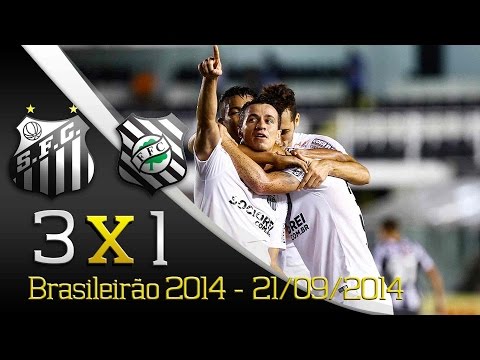Santos 3 x 1 Figueirense - Gols - Campeonato Brasileiro 2014 - 21/09/2014