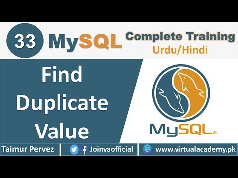 How to Find Duplicate Value in MySQL | MySQL Complete tutorials in Urdu Hindi | 33