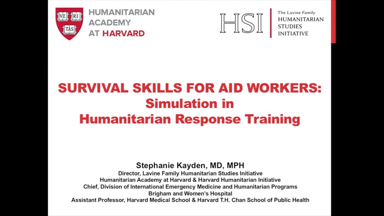 Survival Skills for Aid Workers: Simulation in Humanitarian Response Training
