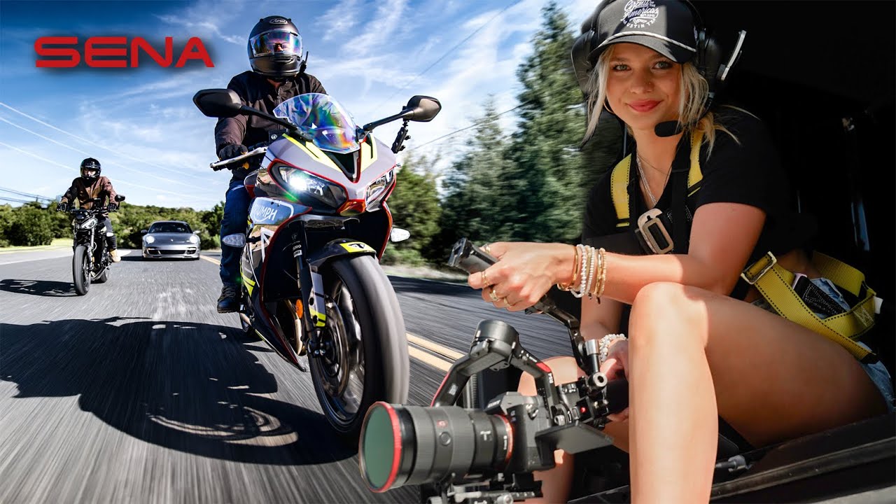 Sena Mesh Intercom 3.0 Rolling Vehicle Photography Shoot