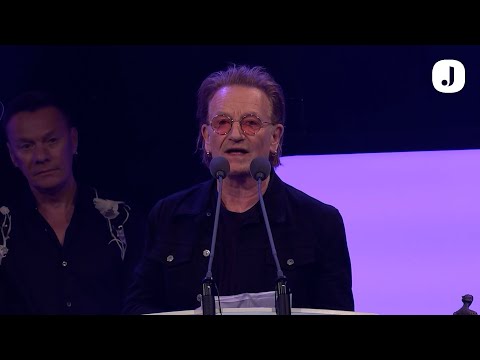 Bono calls for Israel to be 'released' from Netanyahu during award acceptance speech