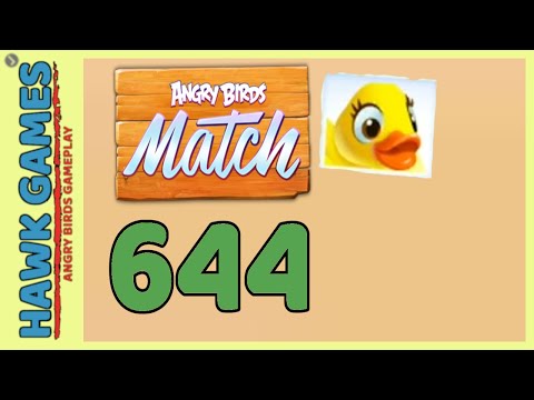 Angry Birds Match ⭐ Level 644 - Walkthrough, No Boosters