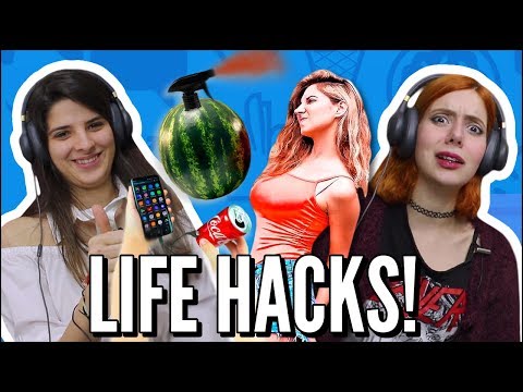 JOVENS REAGEM A OS LIFE HACKS MAIS INÚTEIS #1