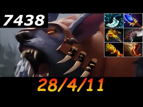 Dota 2 Ursa 7438 MMR 28/4/11 (Kills/Deaths/Assists) Ranked Full Gameplay