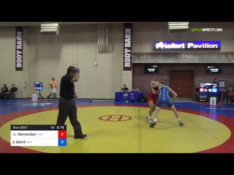2018 Marine Corps US Open/UWW Junior Greco Roman 63 Rnd Of 16 - Luis Hernandez (Gara) Vs. Jacob Ba