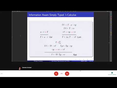MSFP 2020 - Philippa Cowderoy - Information Aware Type Systems and Telescopic Constraint Trees
