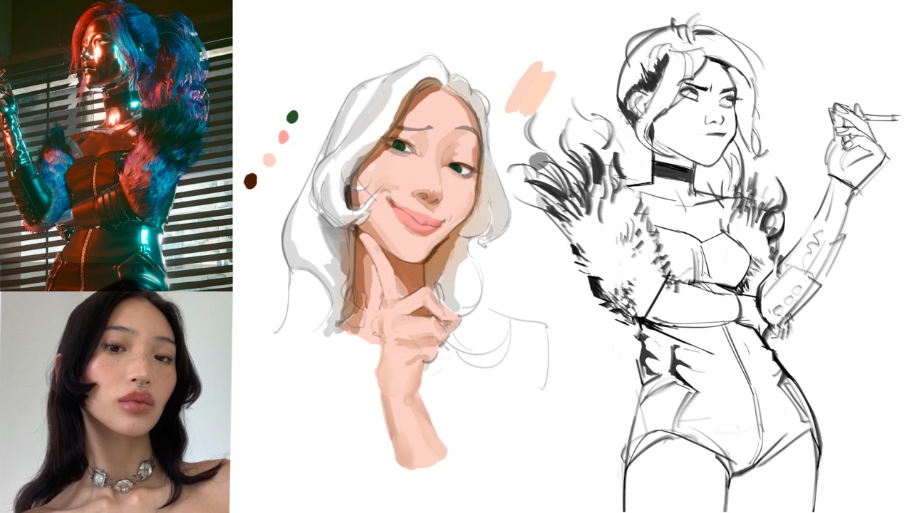 Warmup + Coloring Practice in Procreate! ft: HANDS