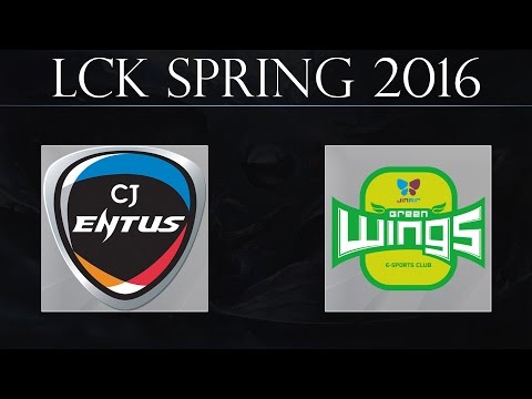 CJ vs JinAir G1 | CJ Entus vs JinAir GreenWings Game 1 (19.03.2016) | LCK Spring 2016