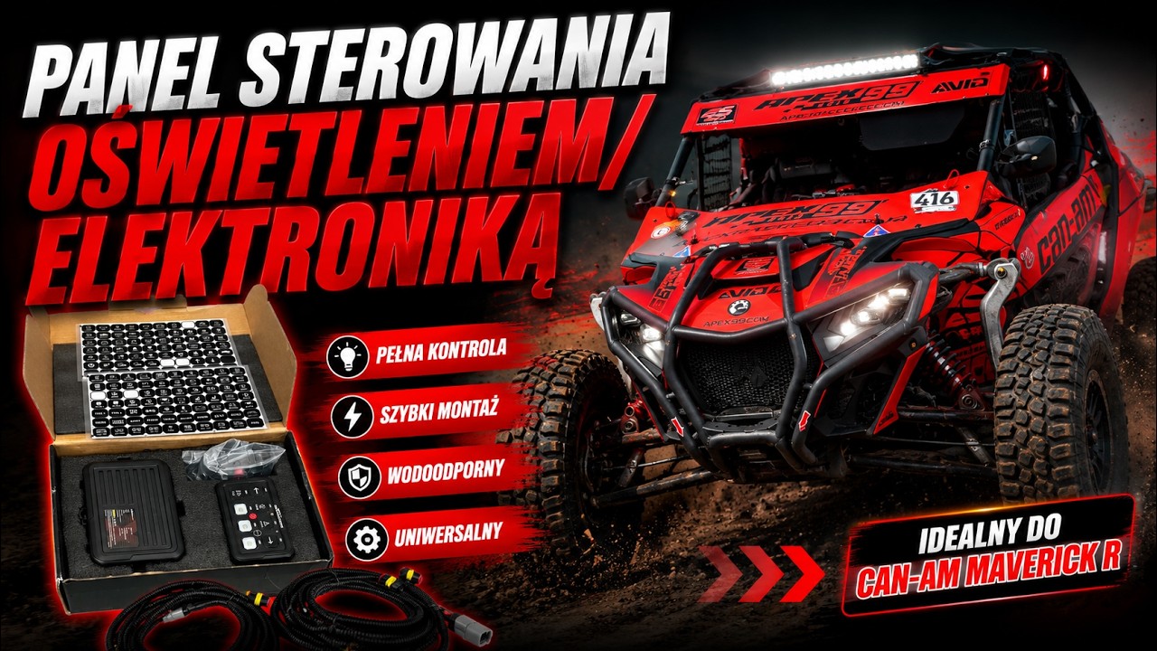 Konsola sterowania oświetleniem rajdowym do Can-Am Maverick R