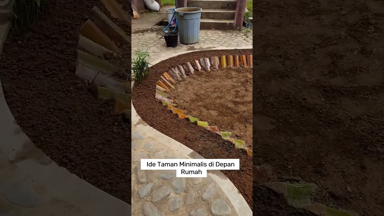 Taman Minimalis Raised Bed Sederhana di Depan Rumah