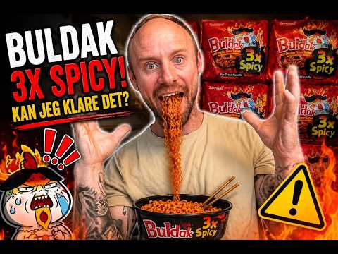 BULDAK 3X SPICY NUDLER🔥Jeg fortrød med det samme😱🔥