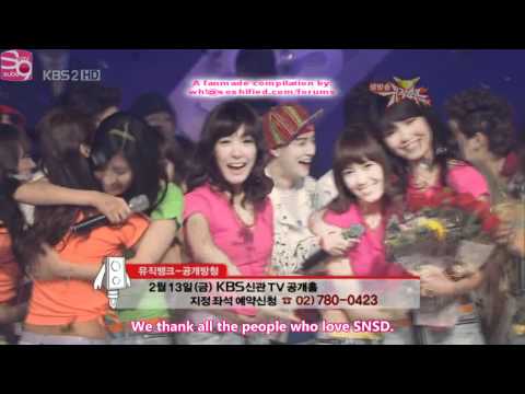 소녀시대 SNSD   Gee 9 consecutive wins compilation on KBS Music Bank   Part 1/2