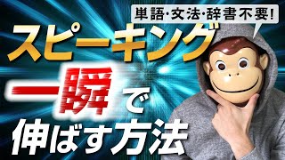 【基礎編】 一瞬でスピーキングを伸ばす方法【単語・文法・辞書不要】
