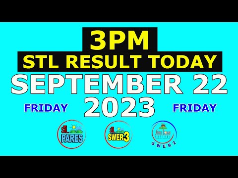 3pm STL Result Today September 22 2023 (Friday) Visayas and Mindanao