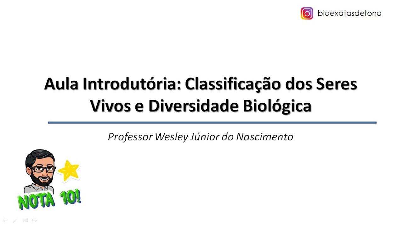 Módulo Diversidade dos Seres Vivos - Aula 00 -Classificação dos Seres Vivos
