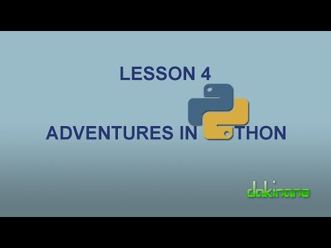 Learn Python Lesson 4