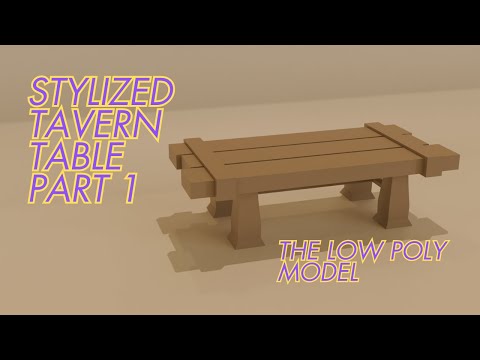 Blender Tavern Table Asset part 1: Modelling | Game Environment Guides: Stylized Tavern