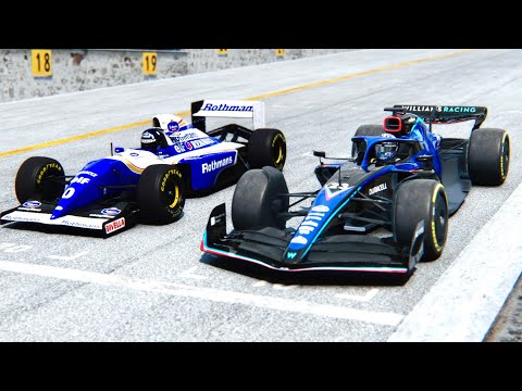 Williams F1 2022 vs Williams F1 1994 Damon Hill at Monaco GP