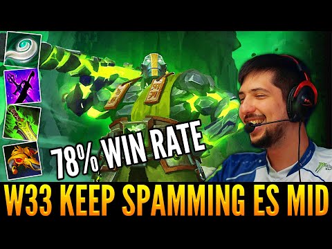 👉 W33 Keep Spamming Earth Spirit On Mid And Keep Winning - 78% Win Rate Last Week With This Hero
