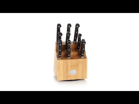 Wolfgang Puck 13pc Cutlery Set with Bamboo Storage Block