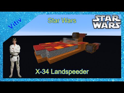 Star Wars Luke's X-34 Landspeeder in Minecraft - Tutorial