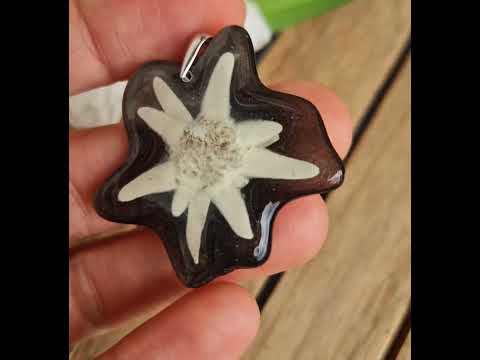 Edelweiss silver pendant www.deliriumbykata.ro