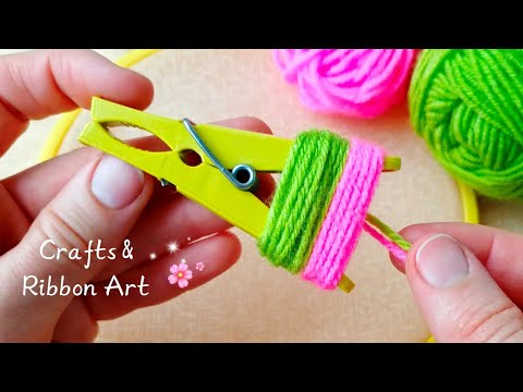 It's so Beautiful Idea 💖🌟 Superb Flower Making Trick with Wool - You will Love It - DIY Cutie Flower