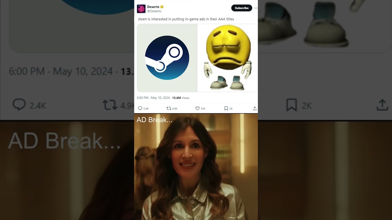 If Steam has Ads on their games