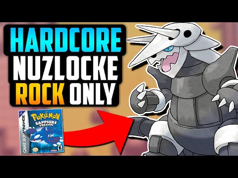 CAN I BEAT A POKÉMON SAPPHIRE HARDCORE NUZLOCKE WITH ONLY ROCK TYPES!? (Pokémon Challenge)