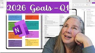 2026 OneNote: Goals for Quarter One and Weekly Goals and Planning