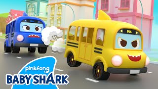 [NEW✨] Baby Shark&#39;s Wheels on the Bus | Baby Shark Toy Car | 3D Car Songs | Baby Shark Official