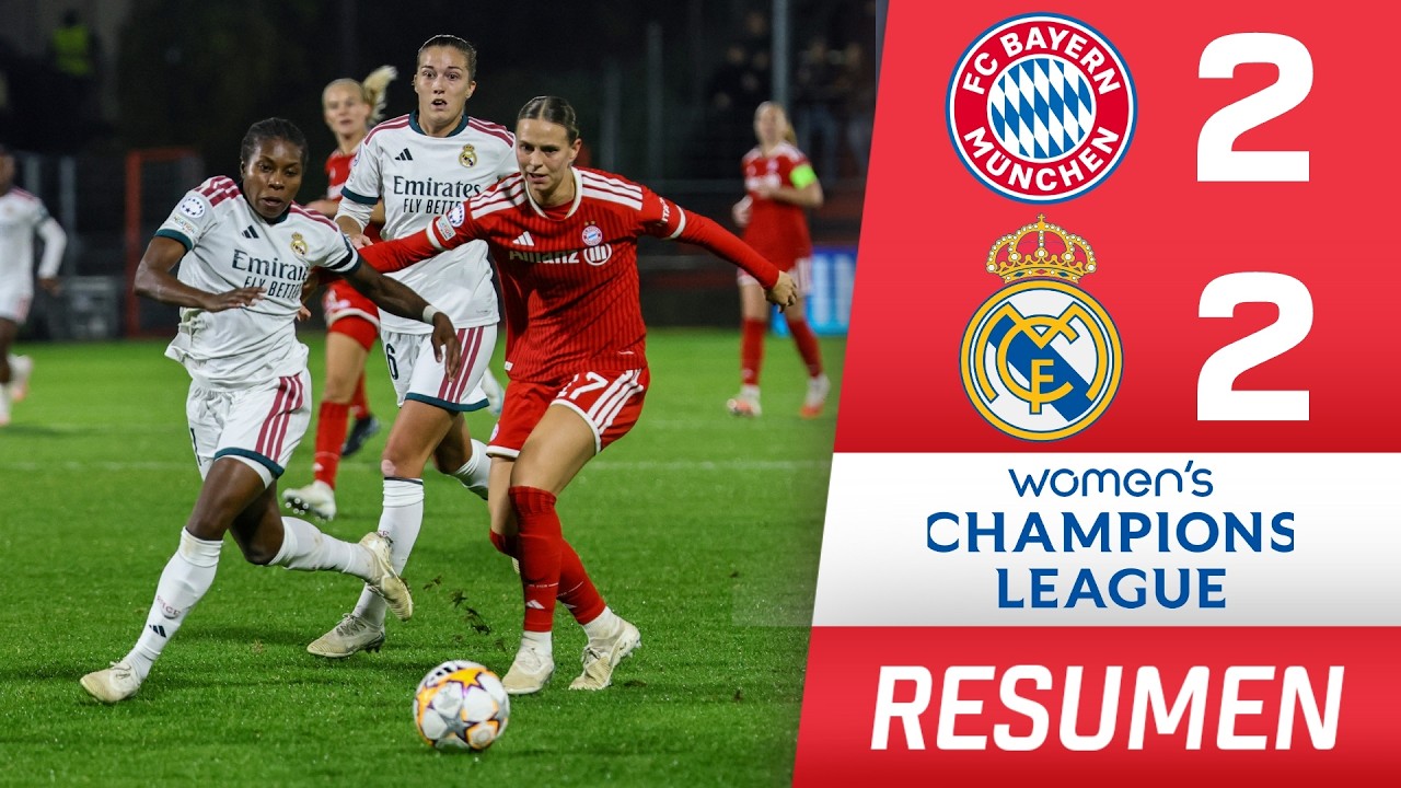 REAL MADRID y LINDA CAICEDO vuelven a empatar tras 2-2 ante BAYERN MUNICH | Women's Champions League