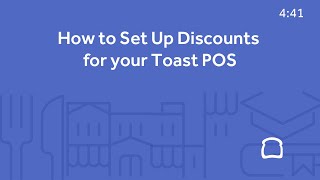How to Set Up Discounts for your Toast POS